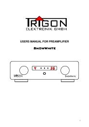 users manual for preamplifier - Trigon Elektronik GmbH