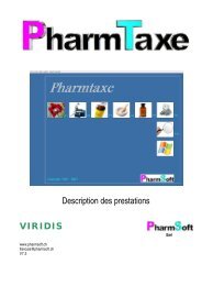 Description des prestations VIRIDIS - PharmSoft