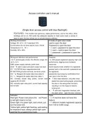 Access controller user's manual (Single door access control with ...