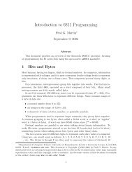 Introduction to 6811 Programming - Computer Science - University ...