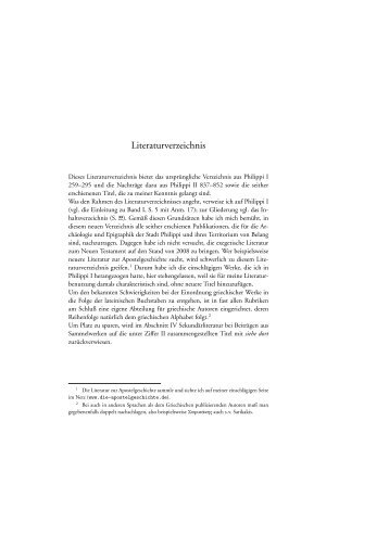Literaturverzeichnis - philippoi.de