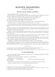 RÃ³ka SÃ¡ndor, konvex geometria (pdf)