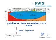 Hydrologie en chemie van grondwater in de ... - VeldwerkPlaatsen