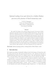 Optimal trading of an asset driven by a hidden Markov process in the ...