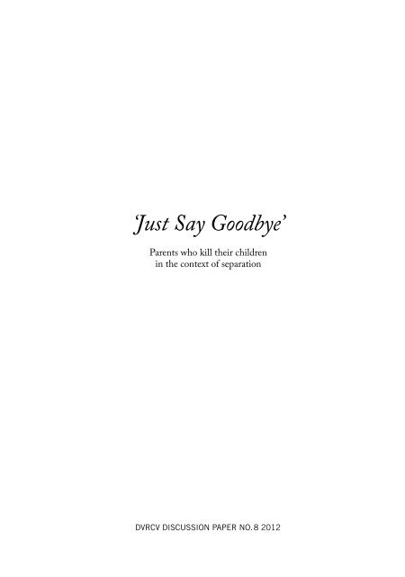 ‘Just Say Goodbye’ (January 2013 online edition)