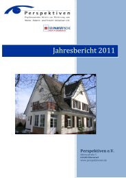 Jahresbericht 2012 Perspektiven Ev