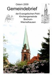 Inhalt - Evangelische Petri-Kirchengemeinde in Bochum ...