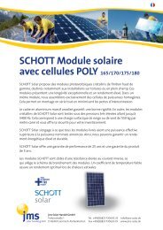 SCHOTT Module solaire avec cellules POLY 165/170/175/180