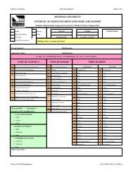 Incident Report Form - Department of Physics - Ryerson University