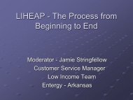LIHEAP - The Process from Beginning to End - National Energy and ...