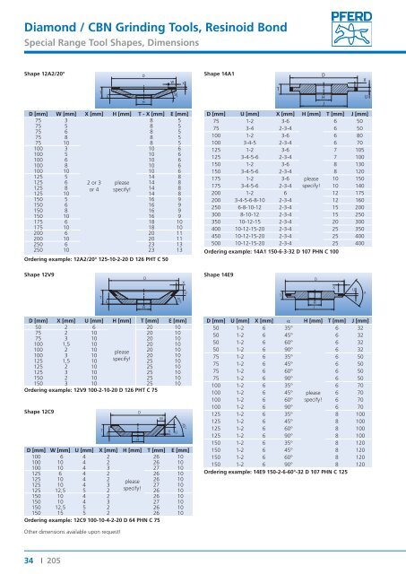 Catalogue 205 - Diamond and CBN Tools - PFERD