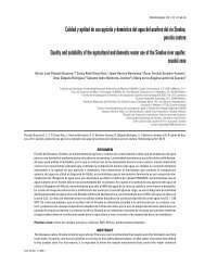 Calidad y aptitud de uso agrÃcola y doméstico del agua del ... - SciELO