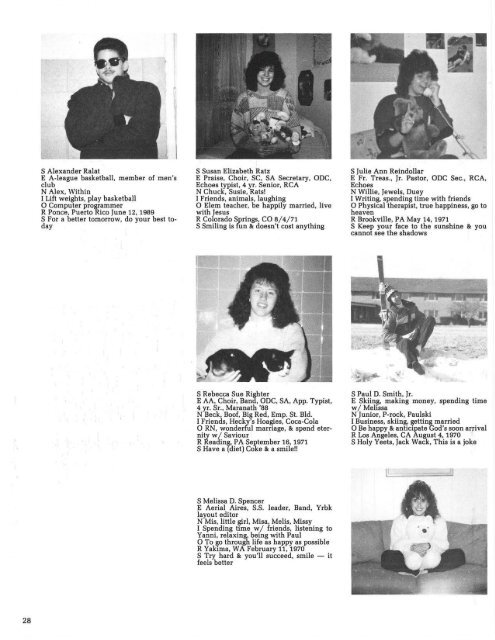 Blue Mountian Academy Yearbook - 1989 - Blue Mountain Academy