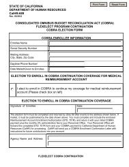 COBRA Election Form (CalHR 689) - State of California