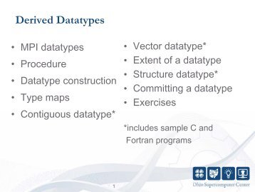 MPI datatypes