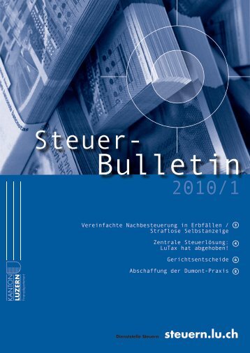 Vereinfachte Nachbesteue-rung in ErbfÃ¤llen/Straflose Selbstanzeige