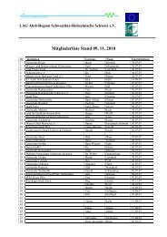 Mitgliederliste Stand 09. 11. 2010 - AktivRegion Schwentine ...