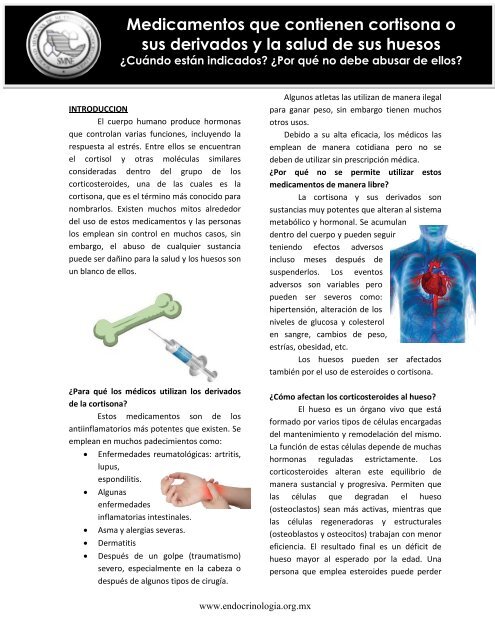 Otros medicamentos y cortisona
