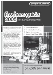 Freshers Week 2008 action guide - People & Planet