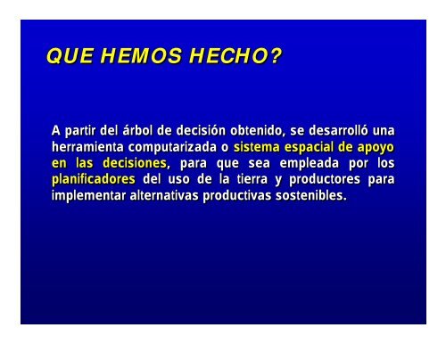 Indicadores de respuesta: Capa Arable y Arboles de decisiÃ³n ...