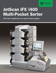 JetScan iFX i400 Multi-Pocket Sorter - Cummins-Allison