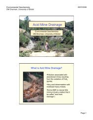 Lecture Notes (PDF) - Aqueous and Environmental Geochemistry