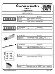 Section 13 Cargo Control Track & Load Bars - Great Dane Trailers