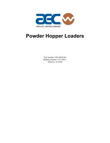 Powder Hopper Loaders - AEC