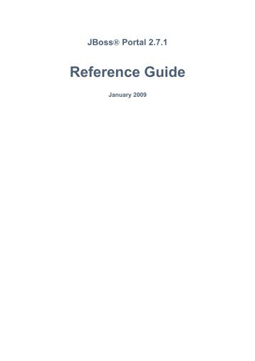 Reference Guide - Projects - JBoss