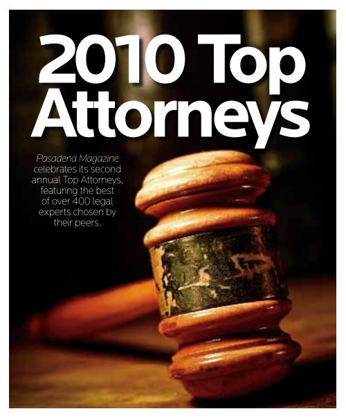 2010 Top Attorneys - Pasadena Magazine