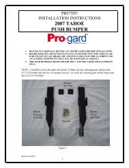 Tahoe Push Bumper Instructions - Pro-Gard Products