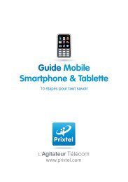 Guide d'utilisation mobile et tablette - Prixtel
