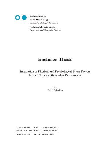 bachelor thesis hsrw