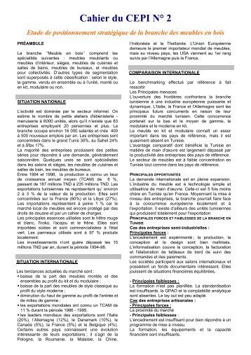 Cahier du CEPI NÂ° 2 - Tunisie industrie