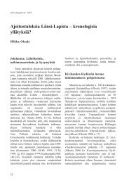 Ajoitustuloksia LÃ¤nsi-Lapista â kronologisia yllÃ¤tyksiÃ¤? - Suomen ...