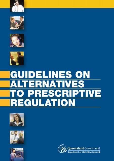 guidelines on alternatives to prescriptive regulation - Investment