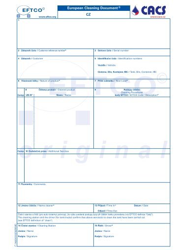 European Cleaning DocumentÂ® CZ - GS SOKOTRANS sro