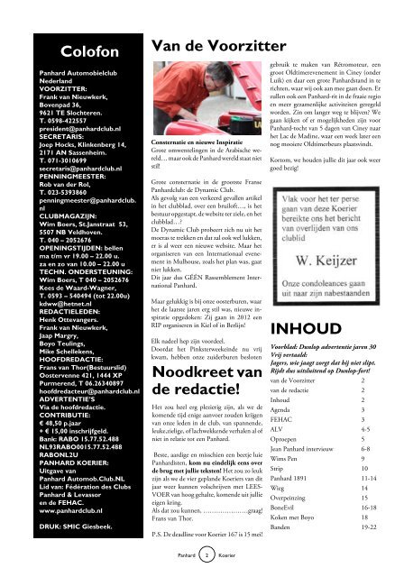 Lees Panhard Koerier 166 online - Panhard Automobielclub ...