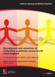 Recruitment and retention of midwifery academics across South ...