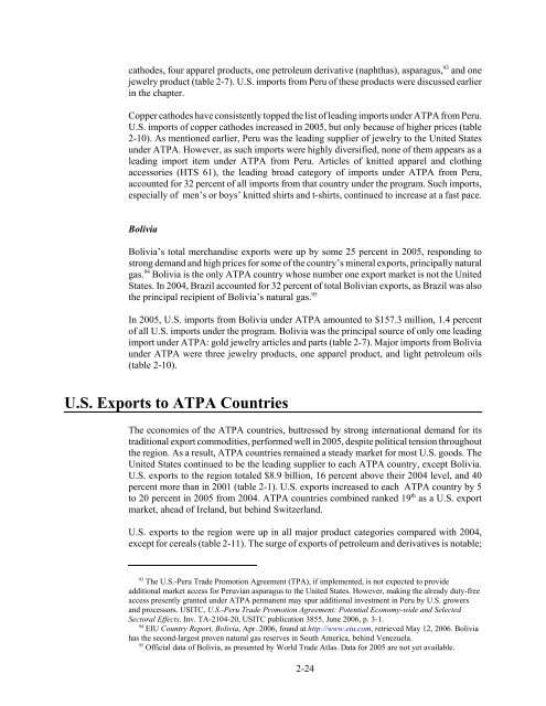 The Impact of the Andean Trade Preference Act Twelfth ... - USITC