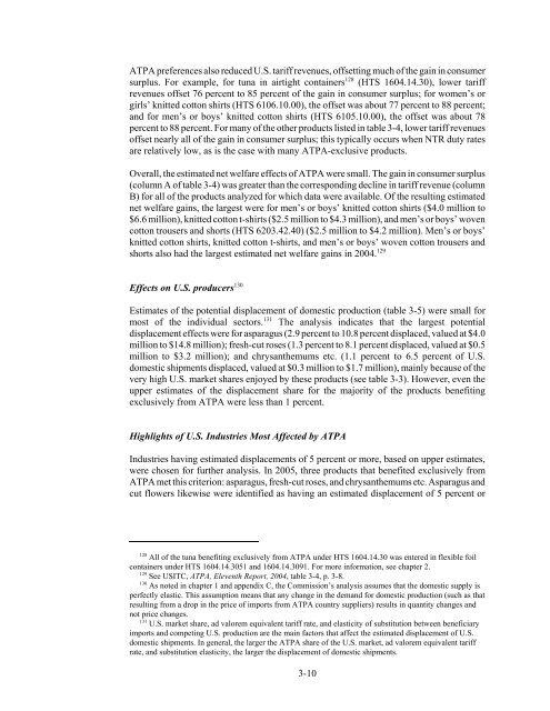 The Impact of the Andean Trade Preference Act Twelfth ... - USITC