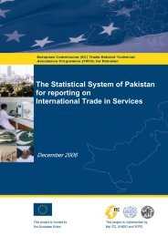 The Statistical System of Pakistan for reporting on ... - TRTA i