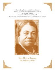 Mary McLeod Bethune An American Hero - Long Beach Unified ...