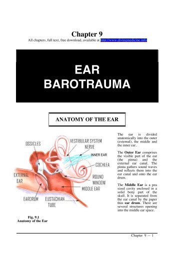 inner ear barotrauma - Diving Medicine for SCUBA Divers