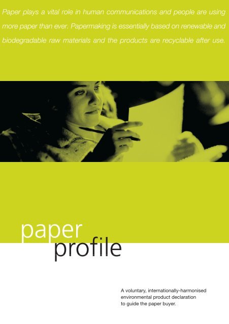 Paper plays a vital role in human communications ... - Paper Profile
