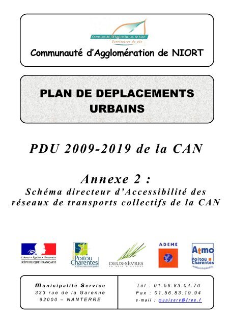 Annexe 2 du PDU - Communauté d'Agglomération de Niort