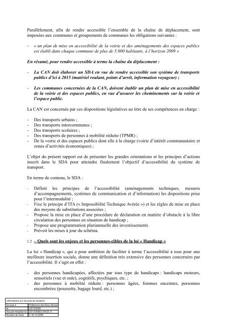 Annexe 2 du PDU - Communauté d'Agglomération de Niort