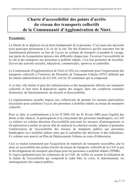 Annexe 2 du PDU - Communauté d'Agglomération de Niort