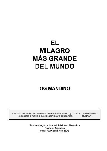 El milagro mÃ¡s grande del mundo (Og Mandino