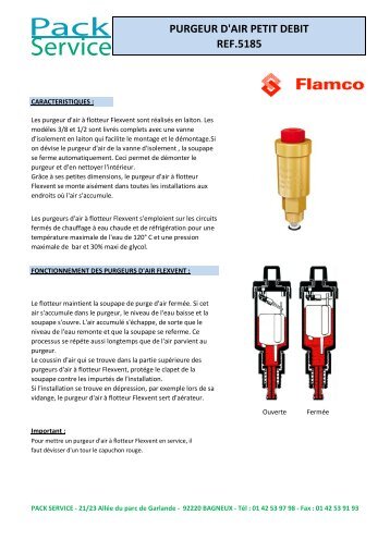 PURGEUR D'AIR FLEXVENT FLAMCO